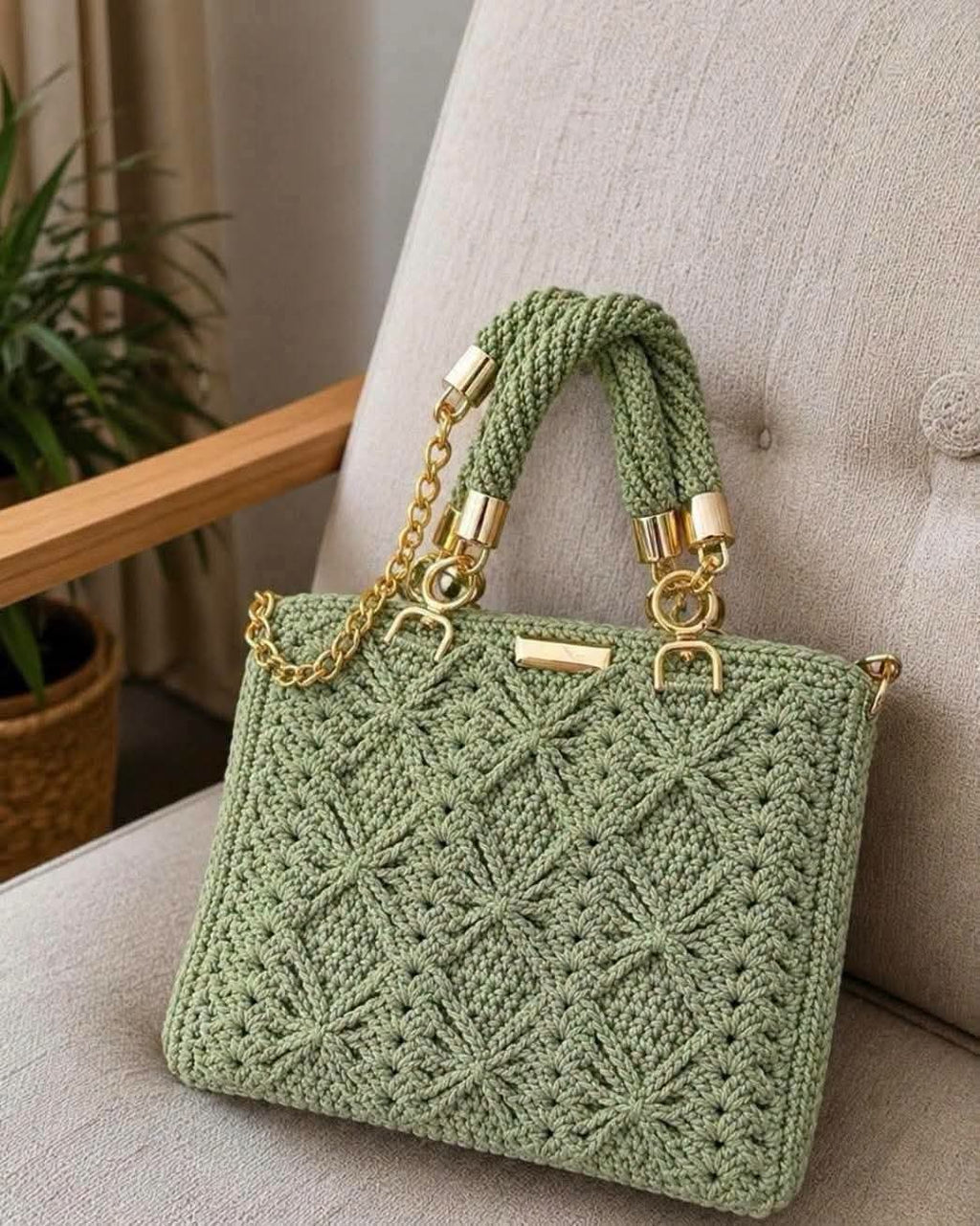Olive Bloom Handmade Crochet Bag