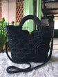 Midnight Blossom Handmade Crochet Bag