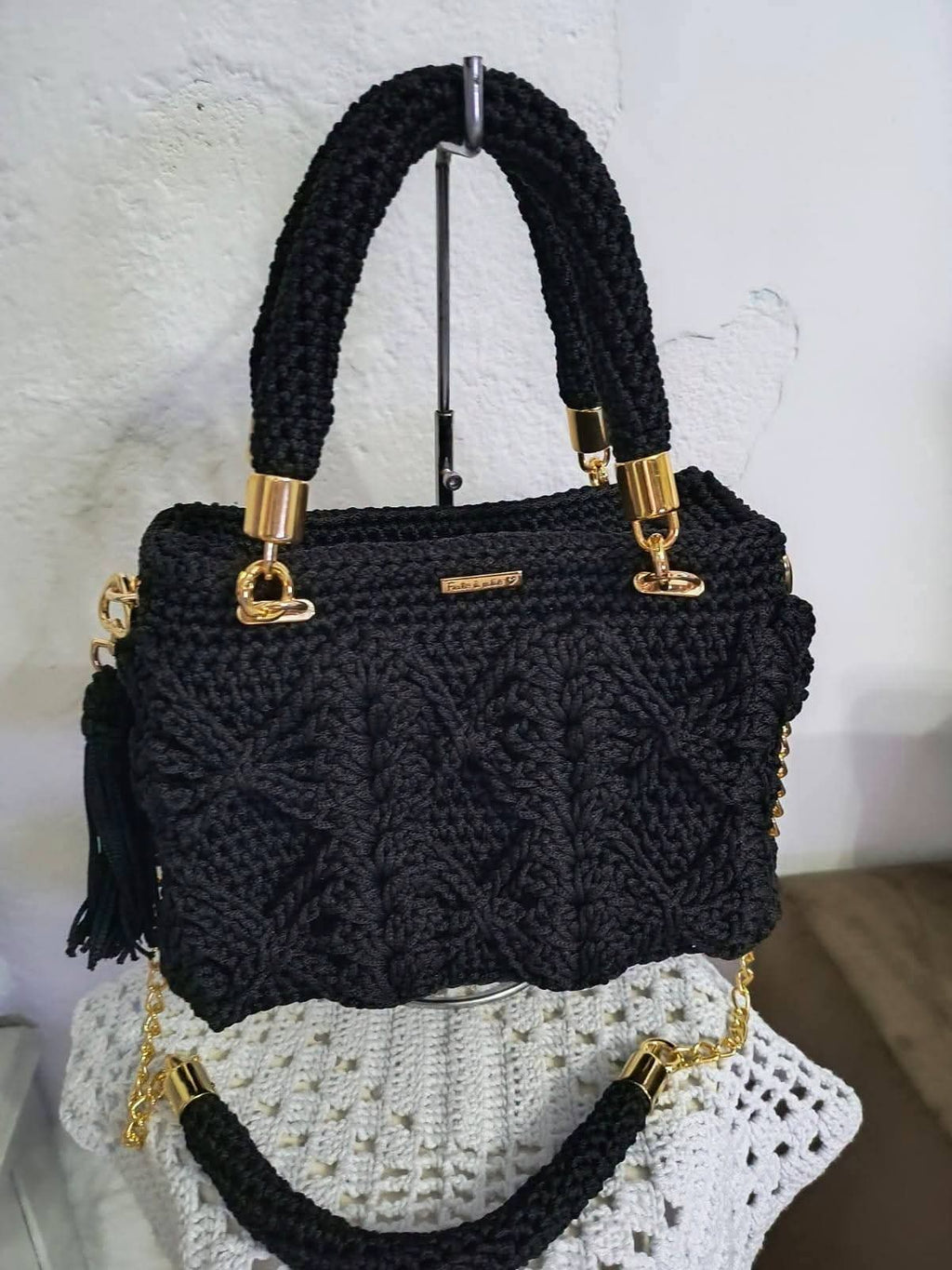 Midnight Weave Handmade Crochet Bag