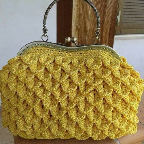 Golden Scales Handmade Crochet Bag