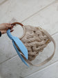Ocean Breeze Handmade Crochet Bag | Wooden Handle Boho Shoulder Purse