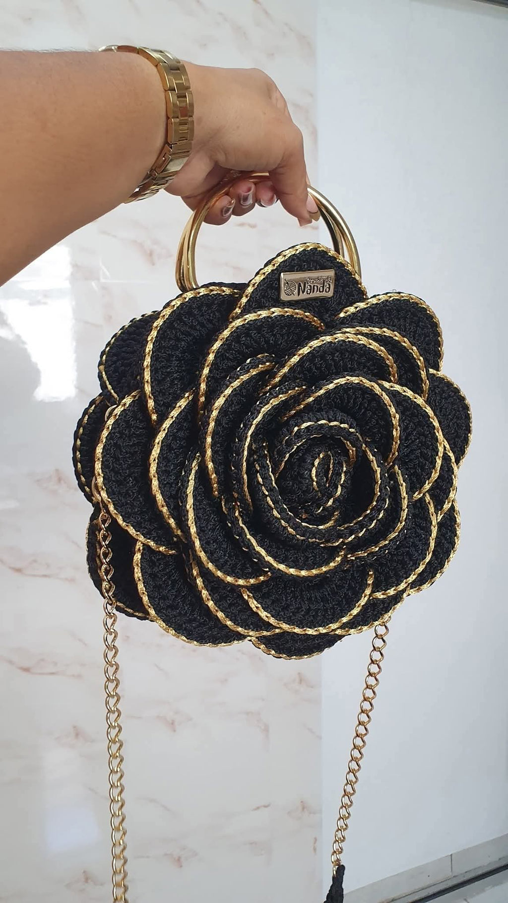 Royal Blossom Handmade Crochet Bag