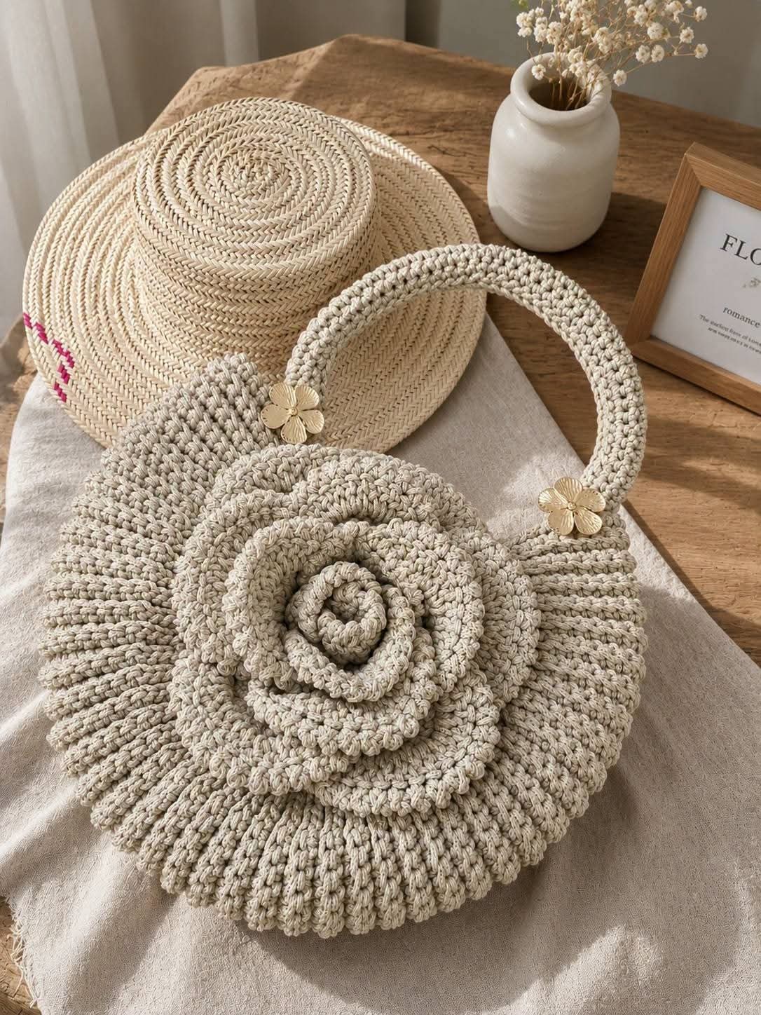 Bloom Spiral Handmade Crochet Bag