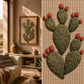 Cactus Handmade Embroidery – Desert Botanical Wall Art