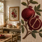 Pomegranate Harvest Handmade Embroidery Wall Art