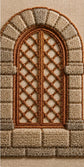 Arched Copper Door Handmade Embroidery Wall Art