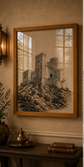 Ajloun Castle Handmade Embroidery Wall Art