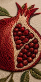 Split Pomegranate Handmade Wall Art