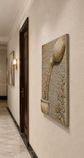 Handmade 3D Relief Paste Wall Art/ Flow of Letters