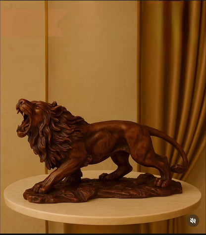 RegalRoar Handmade Lion Statue – Luxury Handcrafted Lion Sculpture for Home & Office Decor | Symbol of Strength, Leadership & Prestige