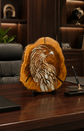 Handmade Falcon Resin & Olive Wood Wall Art / Spirit of the Falcon