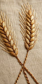 Golden Wheat Handmade Embroidery Wall Art.