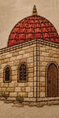 Jerusalem Dome Handmade Embroidery – Traditional Heritage Wall Art
