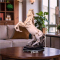 Handmade Wild Crest Horse Sculpture | Abstract Stone Horse Statue