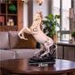 Handmade Wild Crest Horse Sculpture | Abstract Stone Horse Statue