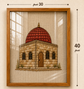 Jerusalem Dome Handmade Embroidery – Traditional Heritage Wall Art