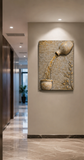 Handmade 3D Relief Paste Wall Art/ Flow of Letters