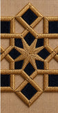 Golden Eight-Point Star Handmade Wall Art