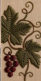 Grape Vine Handmade Embroidery Wall Art