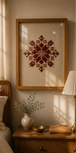 Eight-Point Star Handmade Embroidery Wall Art
