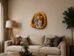 Handmade Falcon Resin & Olive Wood Wall Art / Spirit of the Falcon