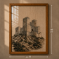 Ajloun Castle Handmade Embroidery Wall Art