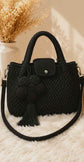 Midnight Blossom Handmade Crochet Bag