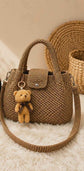 Teddy Charm Handmade Crochet Bag