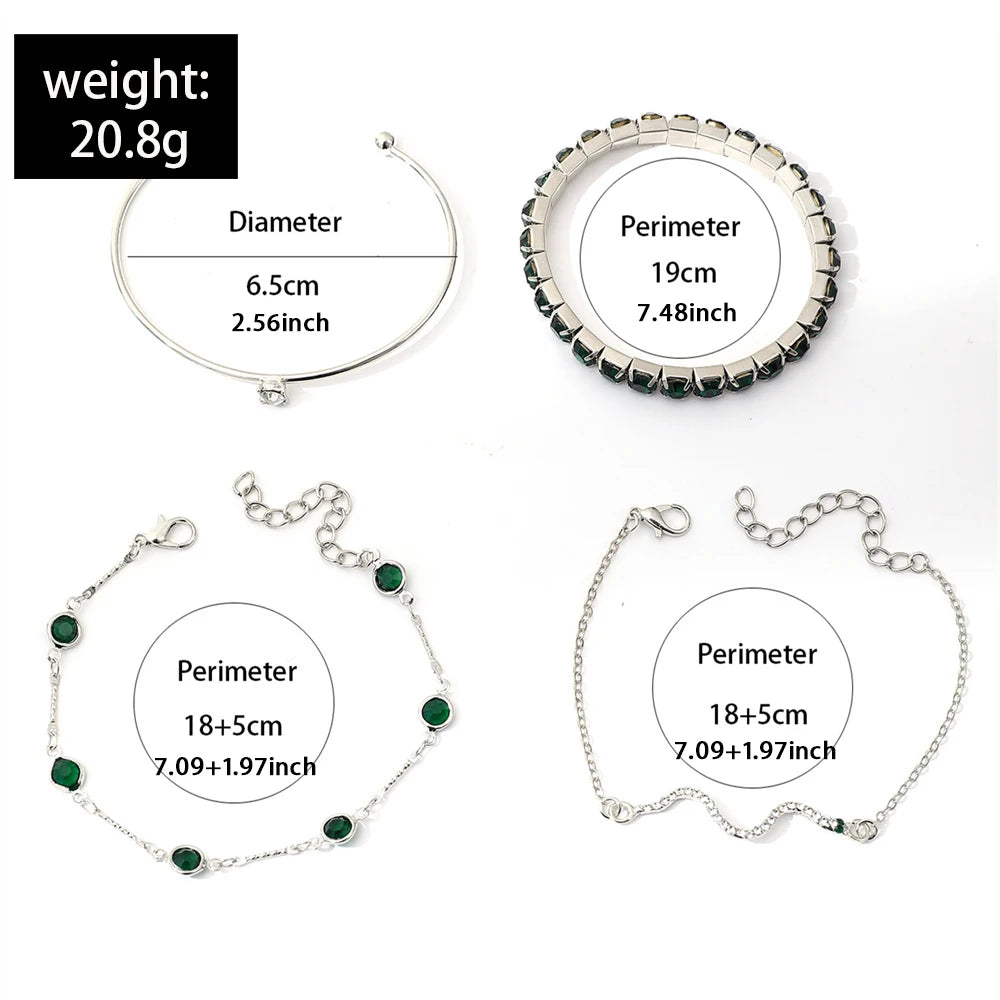 Snake Gem Bangle Set
