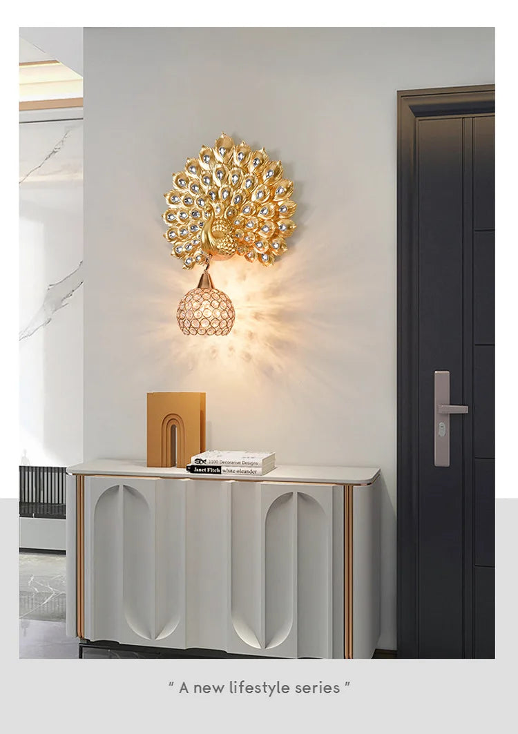 Peacock Wall Lamp
