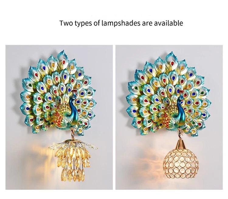 Peacock Wall Lamp