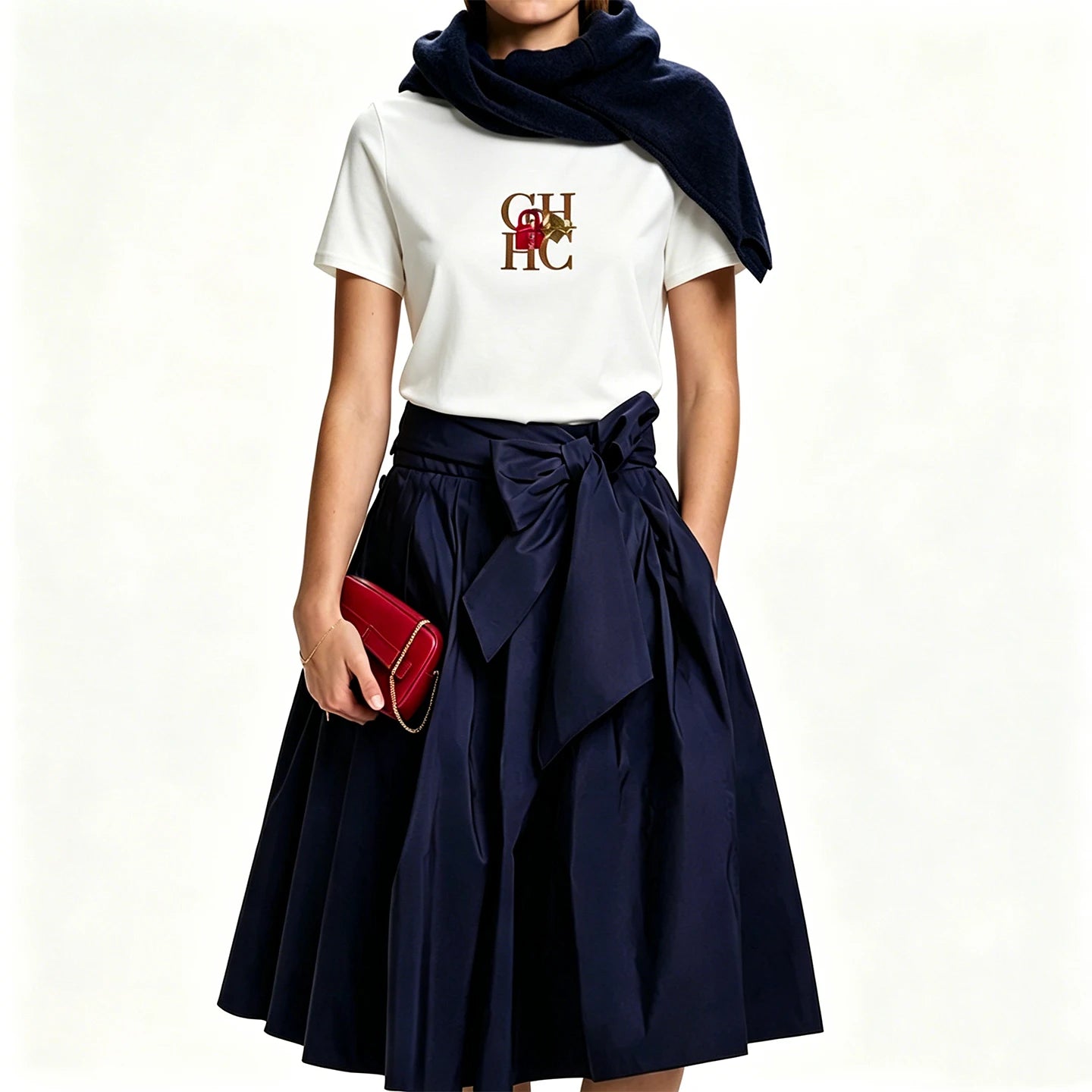CH Embroidered Cotton T-shirt