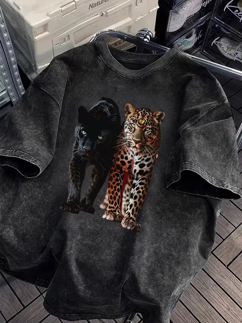 Vintage Leopard Y2K T Shirt