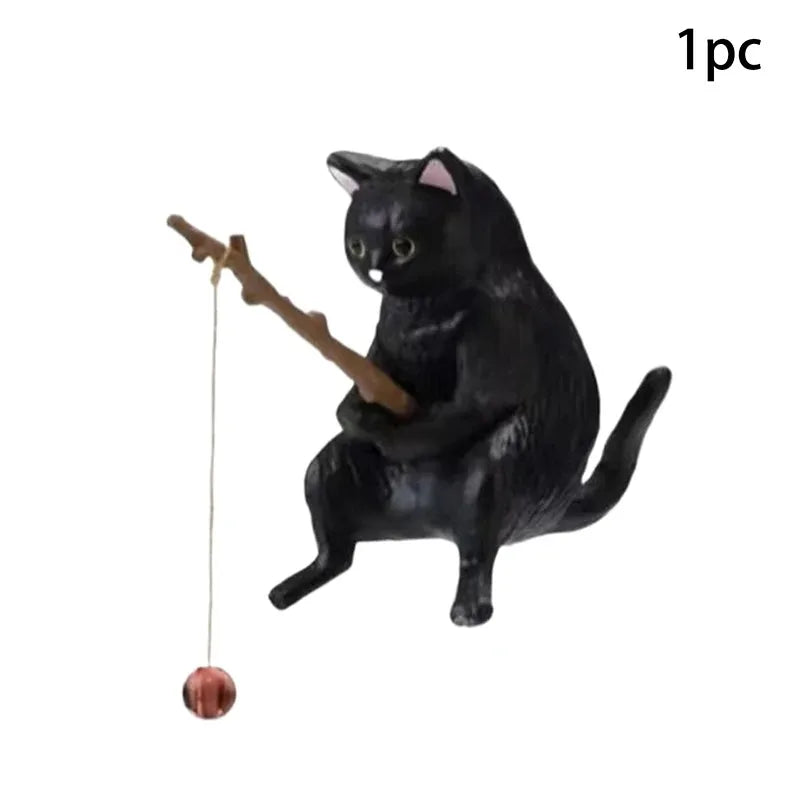 Fishing Cat Aquarium Decor