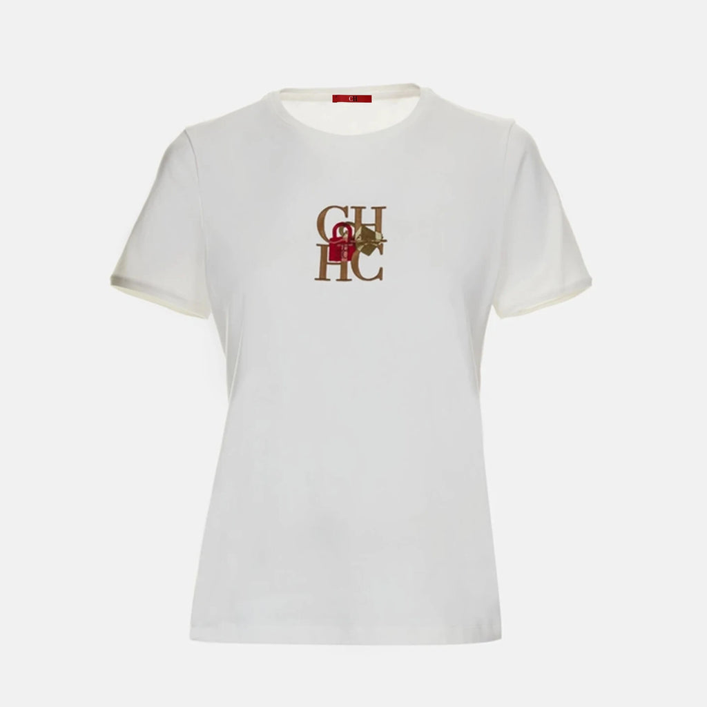 CH Embroidered Cotton T-shirt