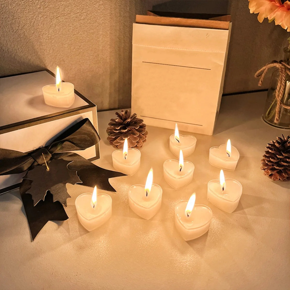 Heart Glow Candles