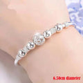 925 Silver Beaded Bangle