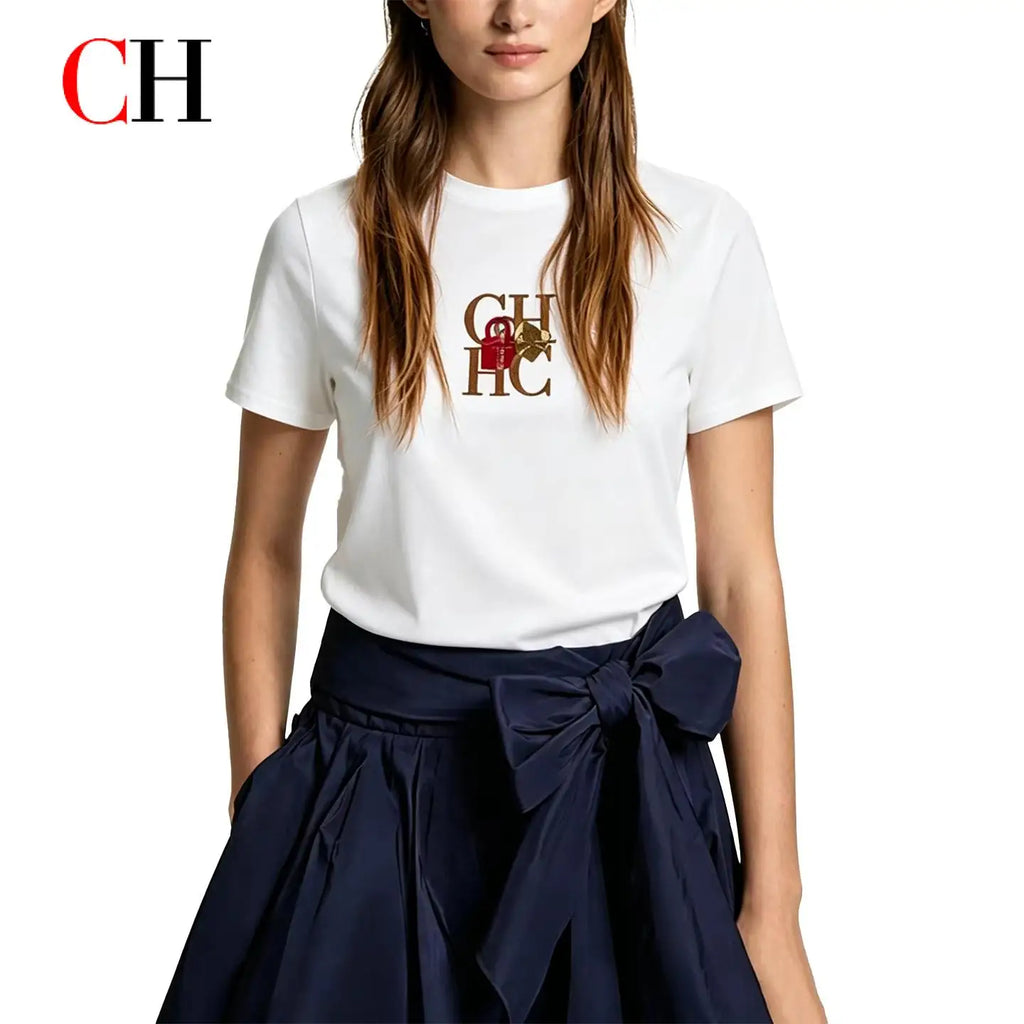 CH Embroidered Cotton T-shirt
