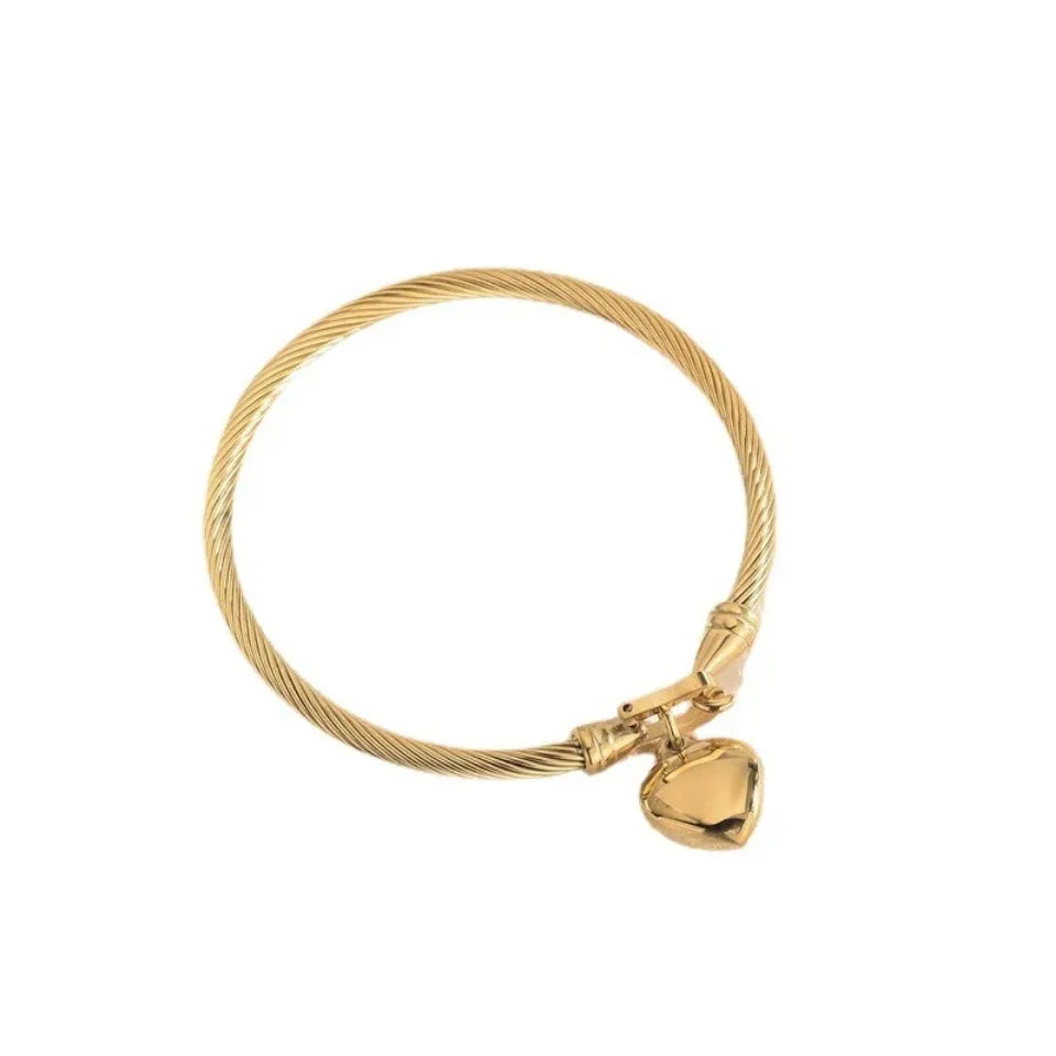 Golden Heart Bangle