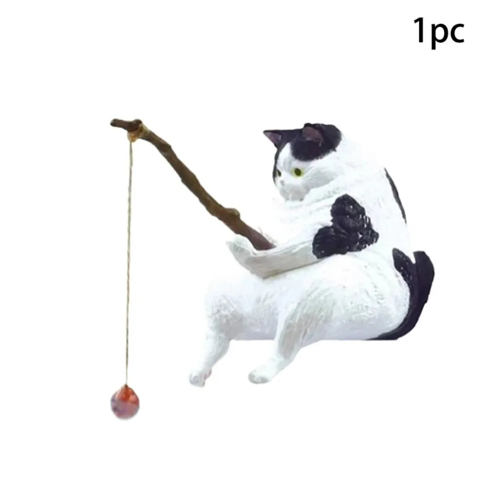 Fishing Cat Aquarium Decor