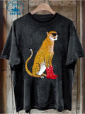 Vintage Leopard Y2K T Shirt