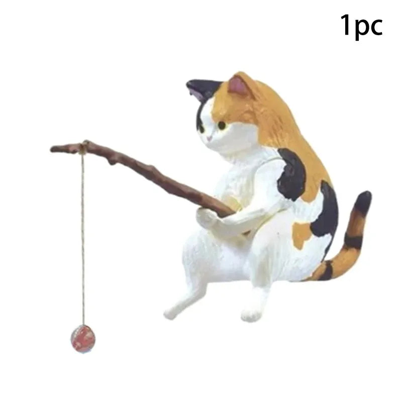 Fishing Cat Aquarium Decor