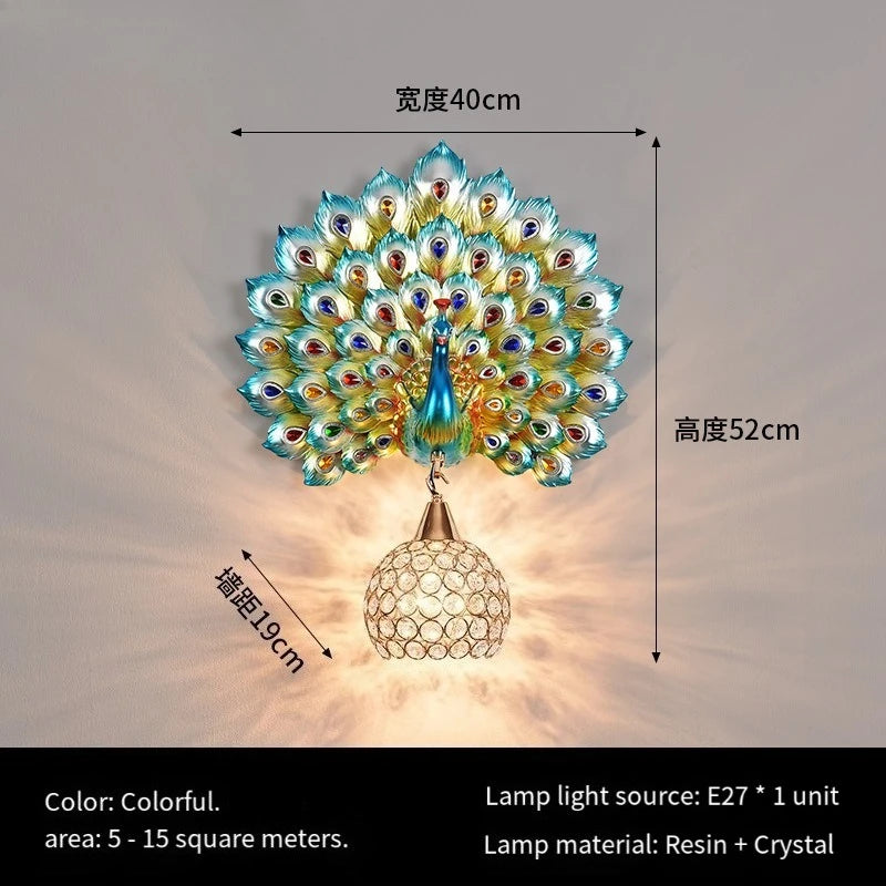 Peacock Wall Lamp