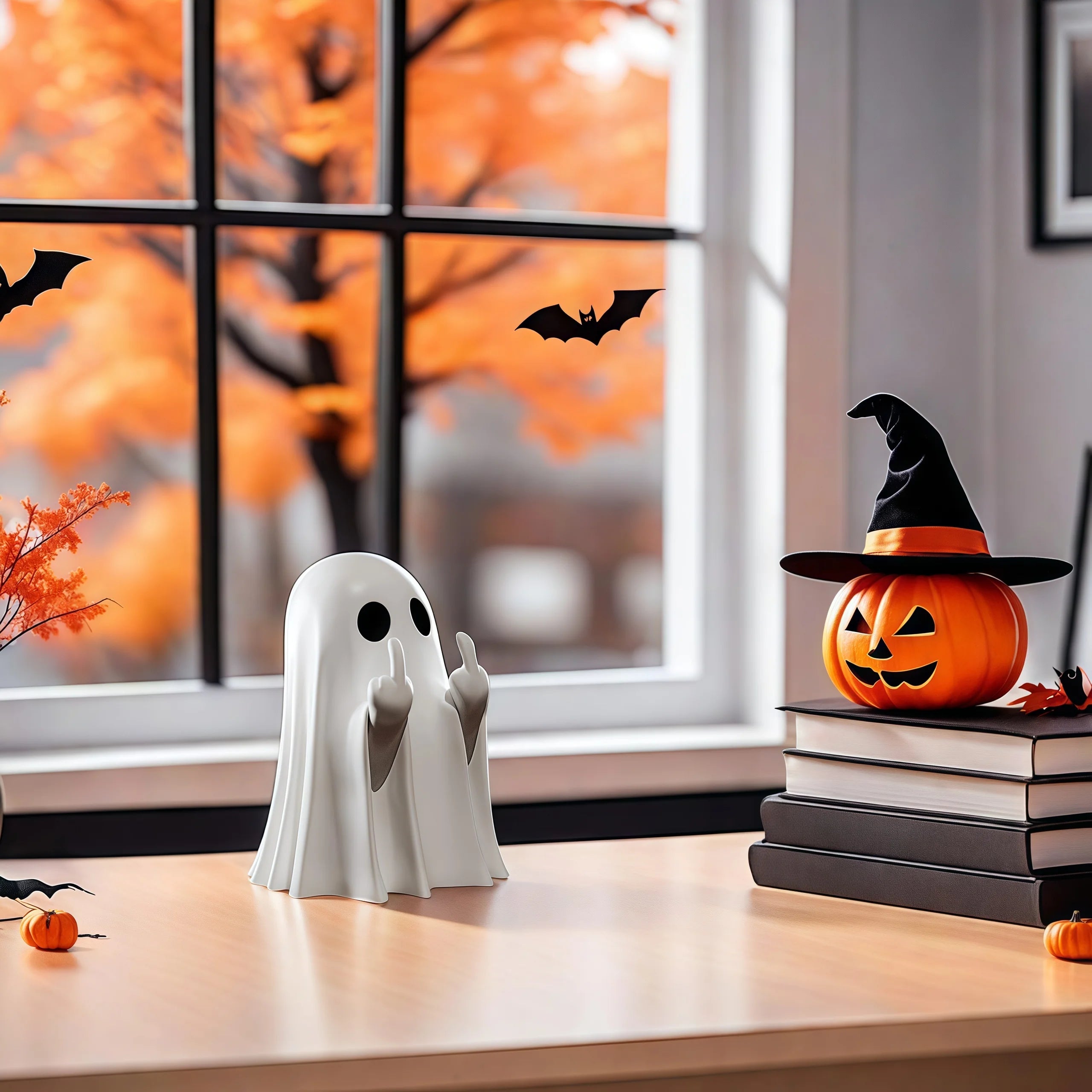Funny Middle Finger Ghost