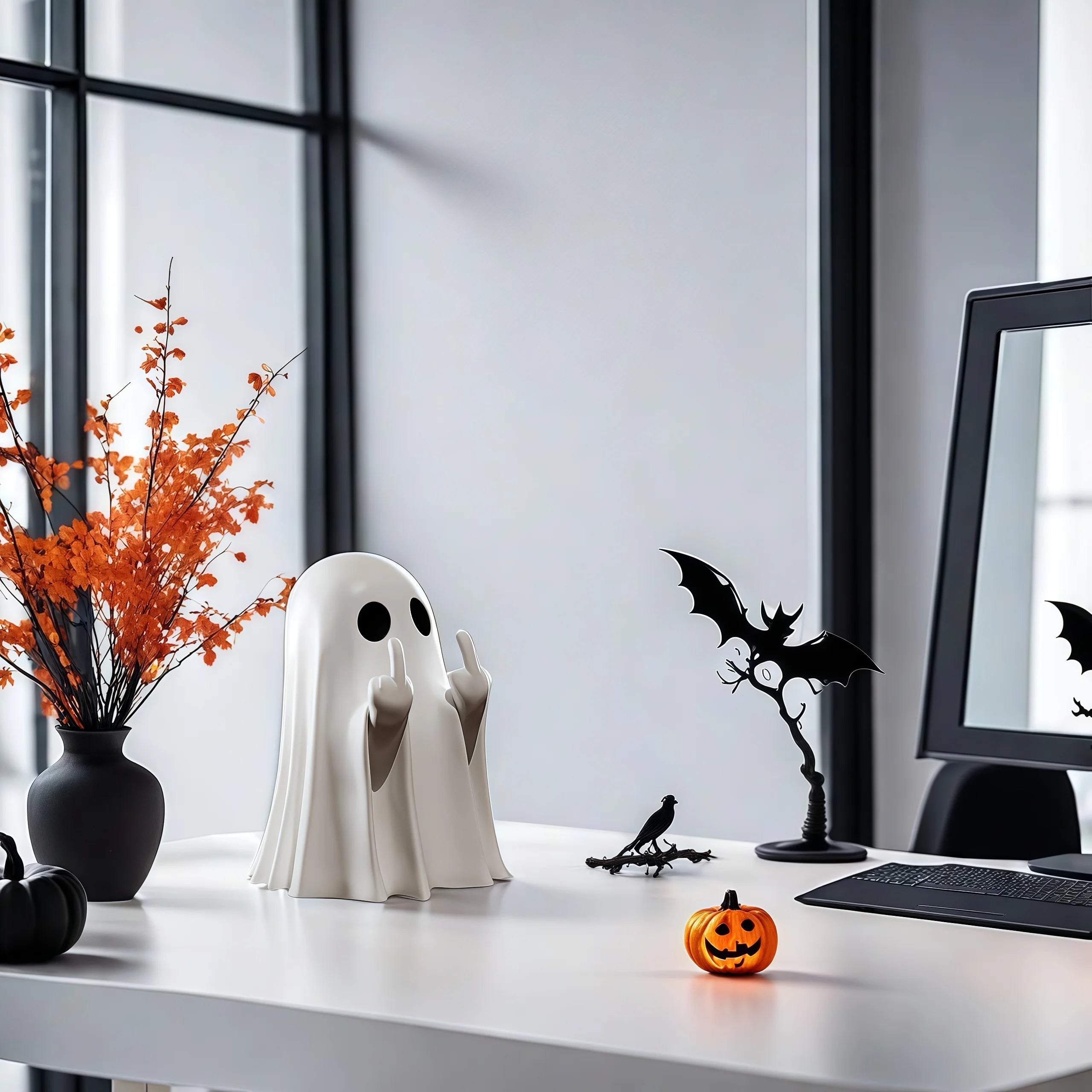 Funny Middle Finger Ghost