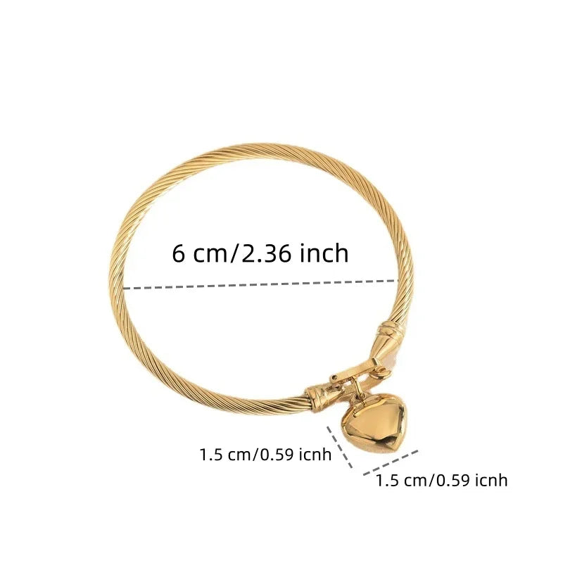 Golden Heart Bangle