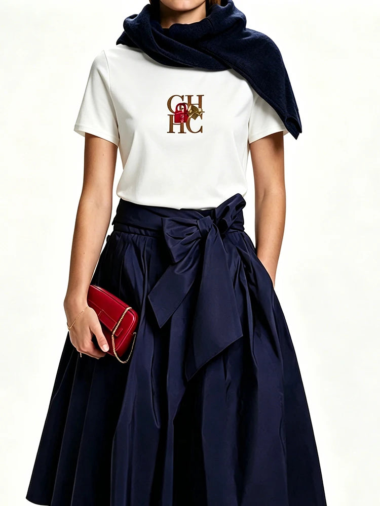 CH Embroidered Cotton T-shirt