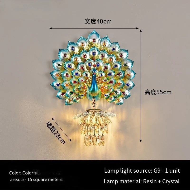 Peacock Wall Lamp