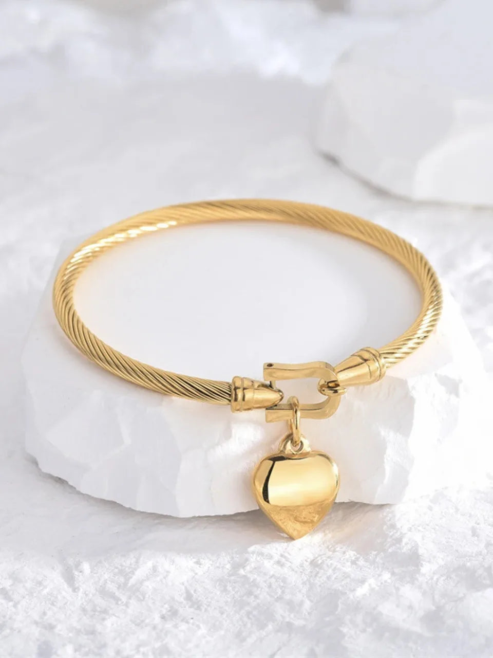 Golden Heart Bangle