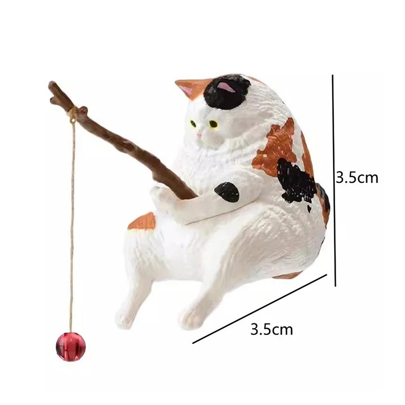 Fishing Cat Aquarium Decor